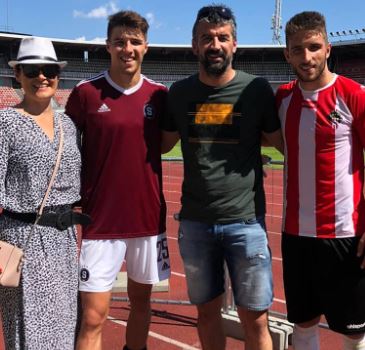 Adam Gabriel with his parents and brother Simon Gabriel